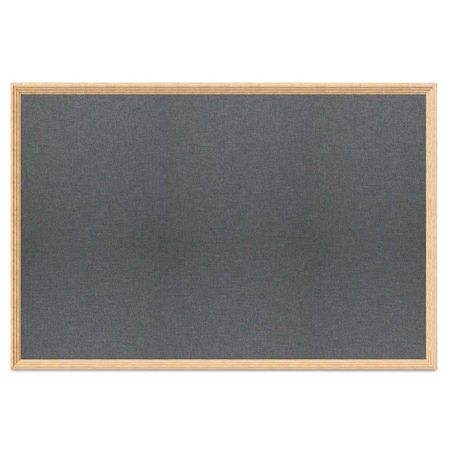 United Visual Products Decor Wood Combo Board, 48"x36", Walnut/Black Porcelain & Cloud UV703DEFAB-WALNUT-BLKPORC-CLOUD